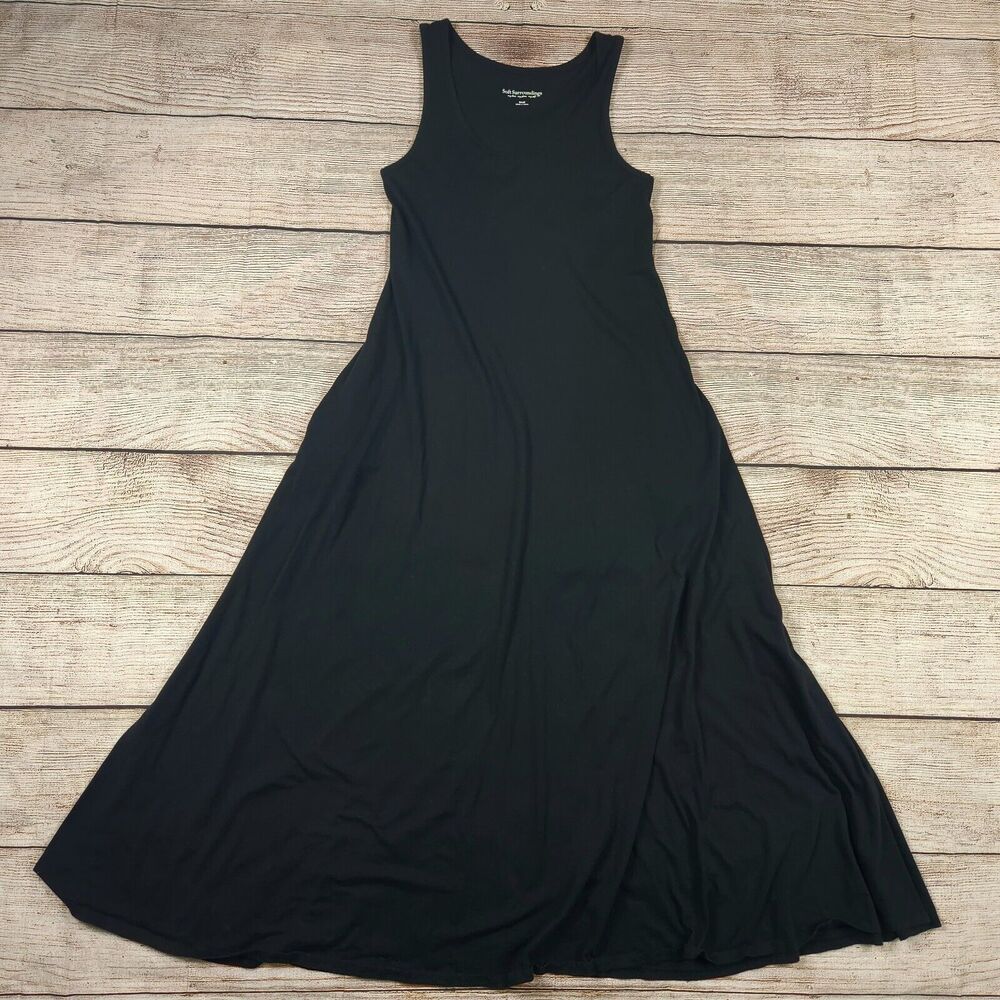 Soft Surroundings Santiago Maxi Dress Black Size Womens Small S Pockets